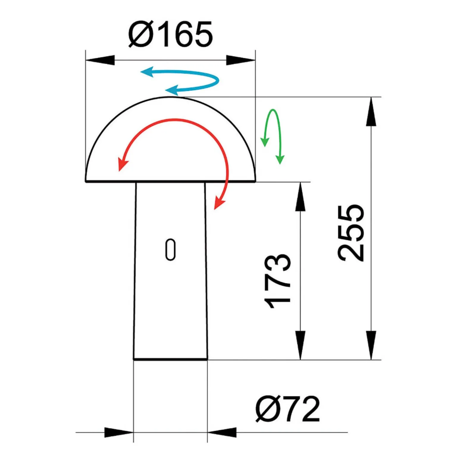 Aluminor Capsule LED-Tischlampe, mobil, weiß