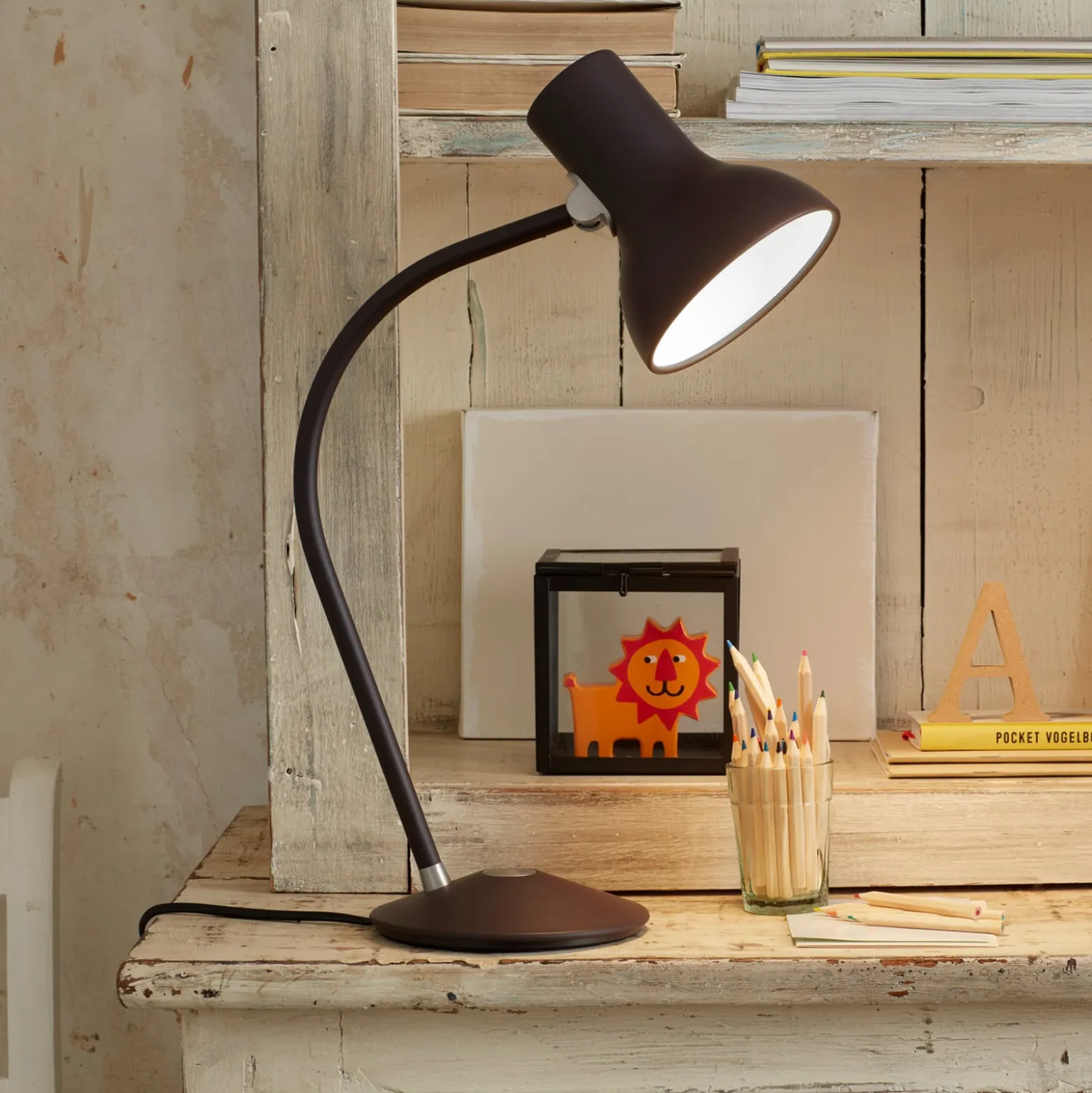 Anglepoise Type 75 Mini Tischleuchte, braunschwarz
