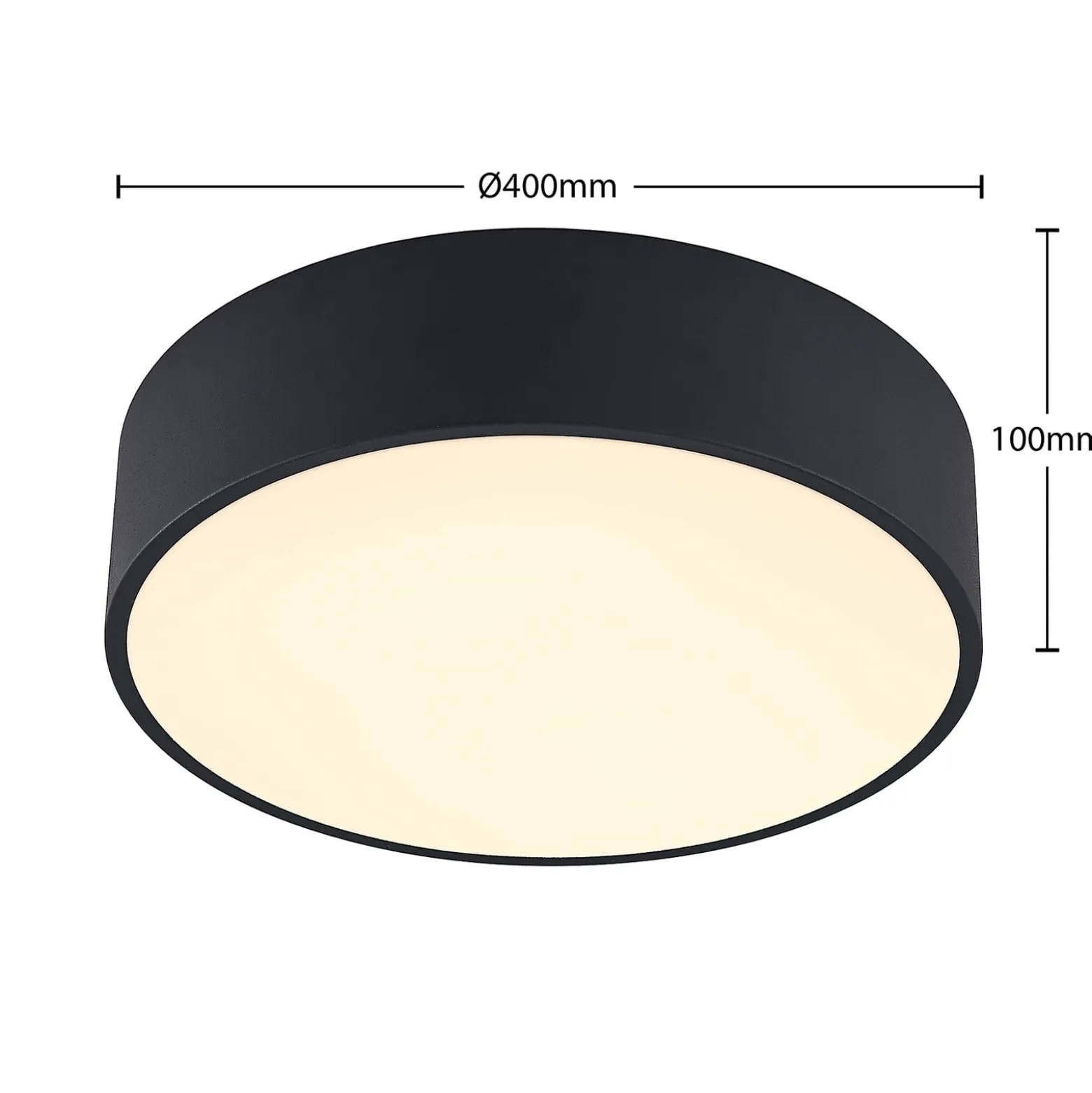 Arcchio LED-Deckenlampe Noabelle, Ø 40 cm, schwarz, Metall