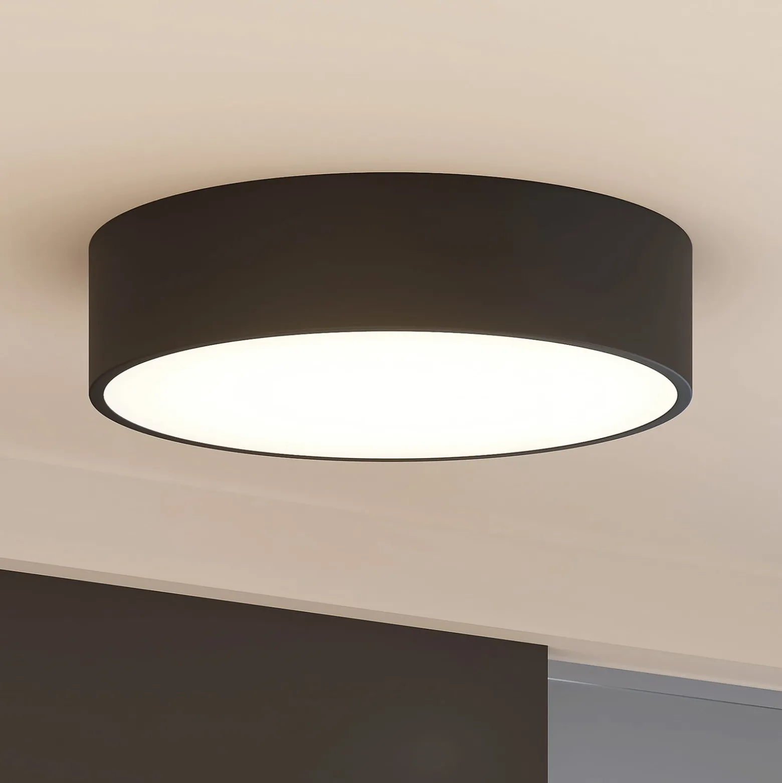 Arcchio LED-Deckenlampe Noabelle, Ø 40 cm, schwarz, Metall