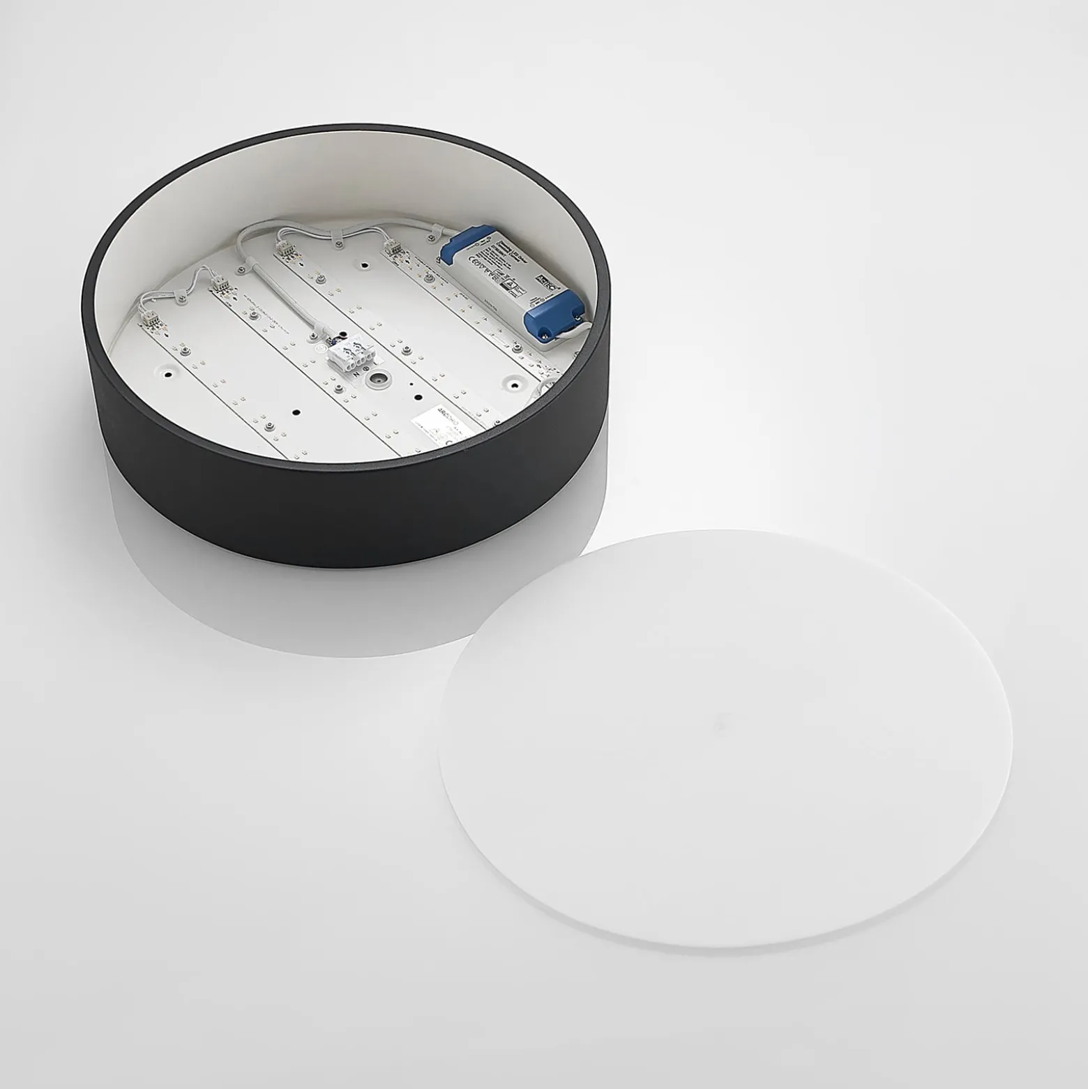 Arcchio LED-Deckenlampe Noabelle, Ø 40 cm, schwarz, Metall