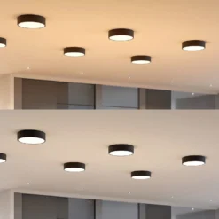 Arcchio LED-Deckenlampe Noabelle, Ø 40 cm, schwarz, Metall