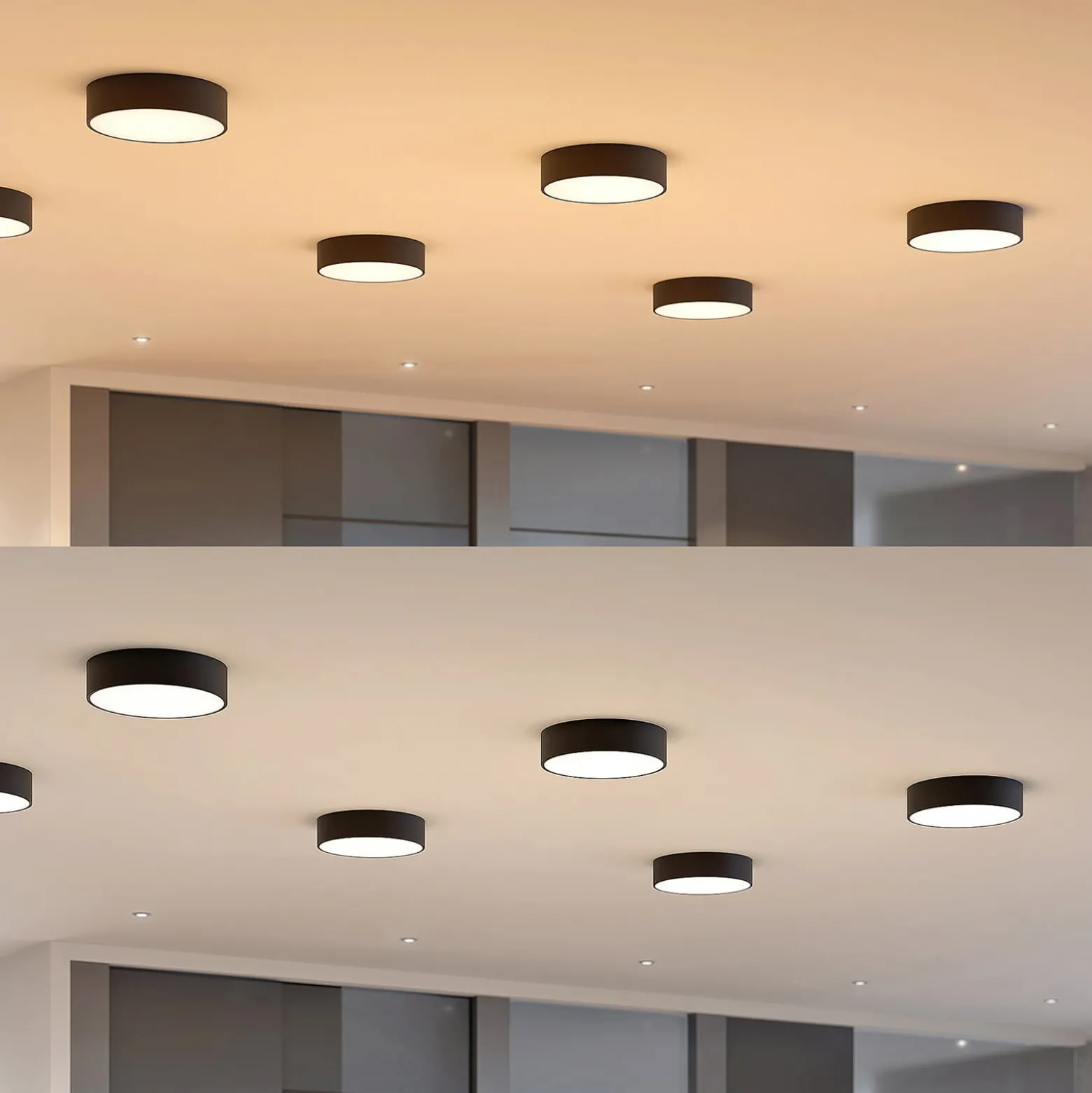 Arcchio LED-Deckenlampe Noabelle, Ø 40 cm, schwarz, Metall