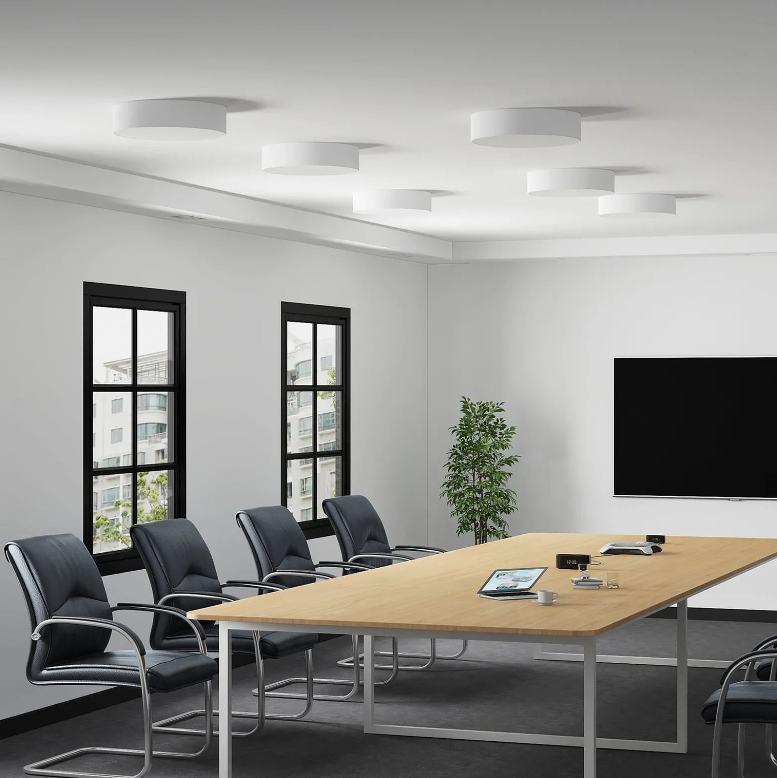Arcchio LED-Deckenlampe Noabelle, Ø 40 cm, weiß, Metall