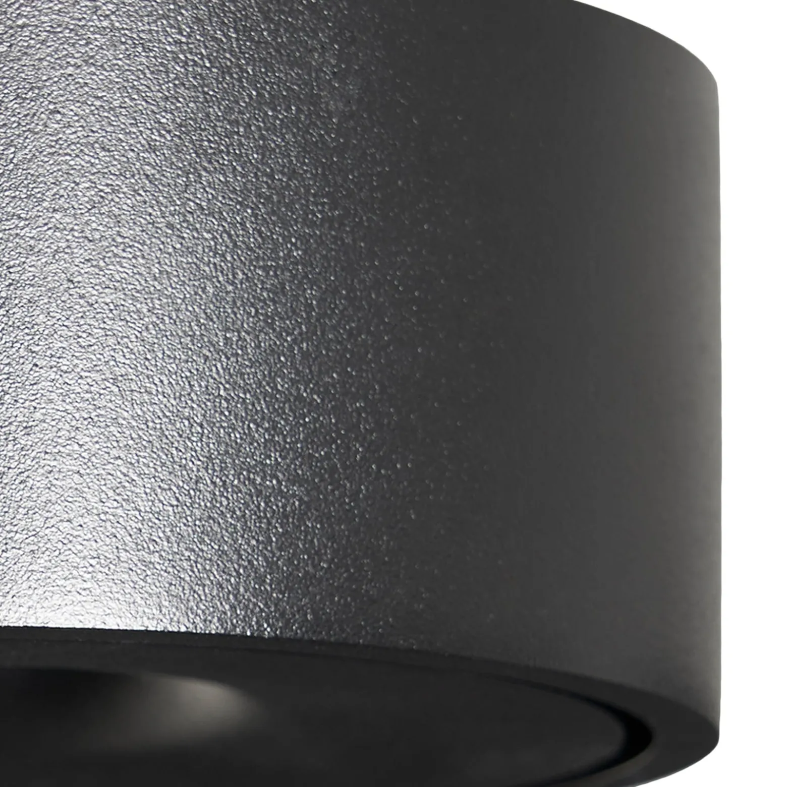 Arcchio LED-Deckenlampe Rotari, schwarz, Metall, Ø 12cm