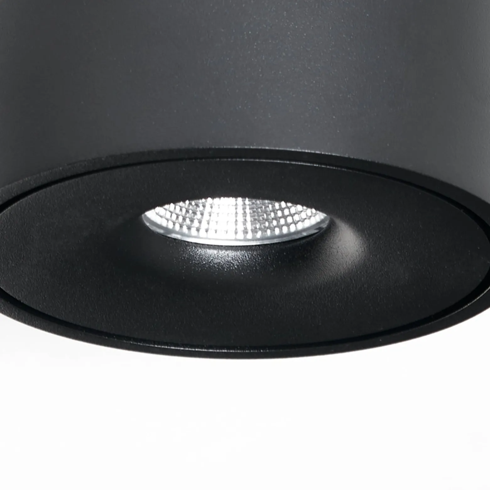 Arcchio LED-Deckenlampe Rotari, schwarz, Metall, Ø 12cm