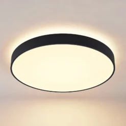 Arcchio LED-Deckenlampe Vanida, schwarz, Ø 60 cm, up/down