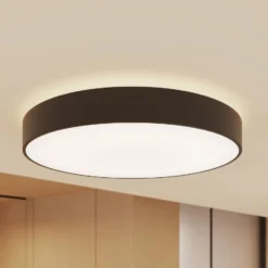 Arcchio LED-Deckenlampe Vanida, schwarz, Ø 60 cm, up/down