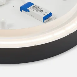 Arcchio LED-Deckenlampe Vanida, schwarz, Ø 60 cm, up/down