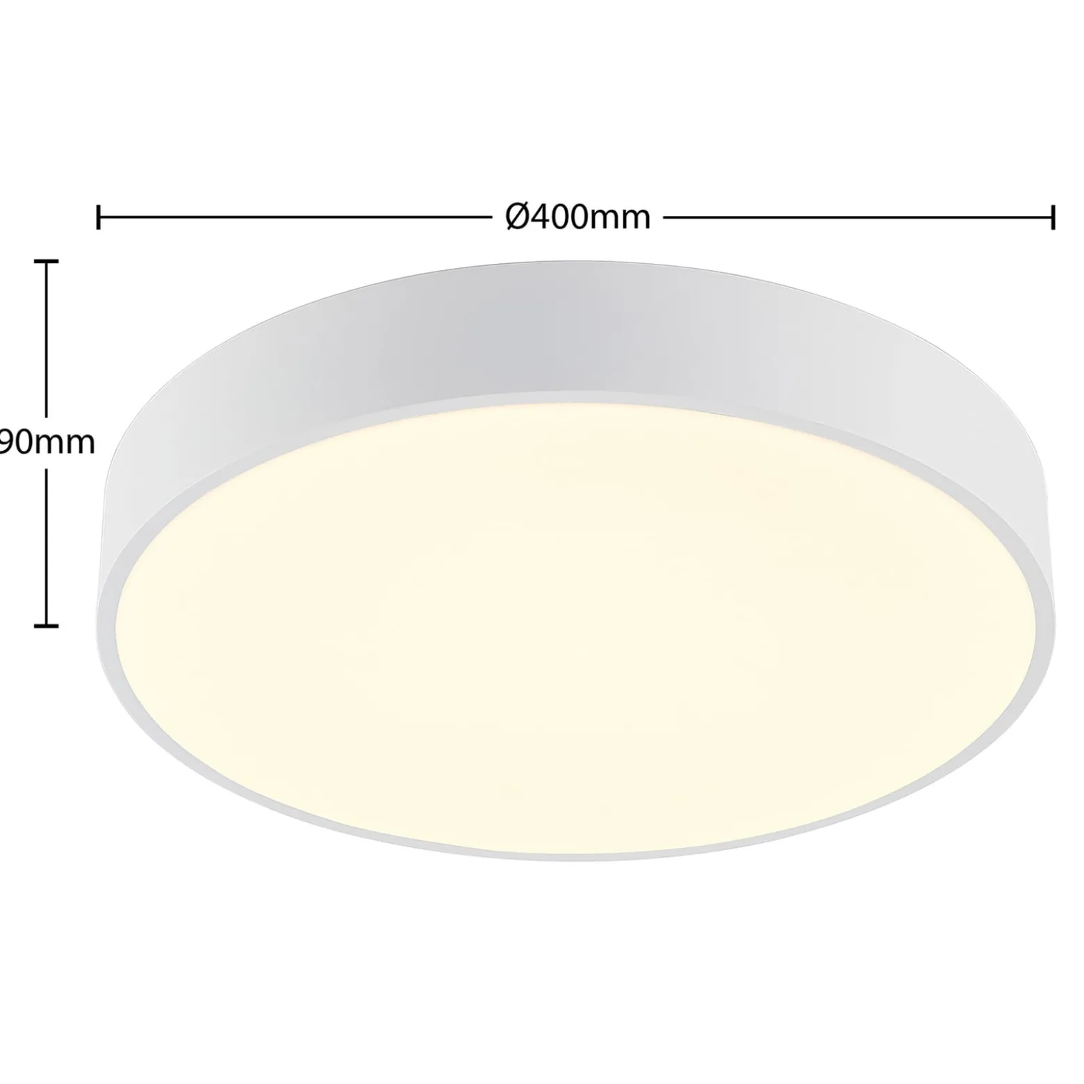 Arcchio LED-Deckenlampe Vanida, weiß, Ø 40 cm, up/down