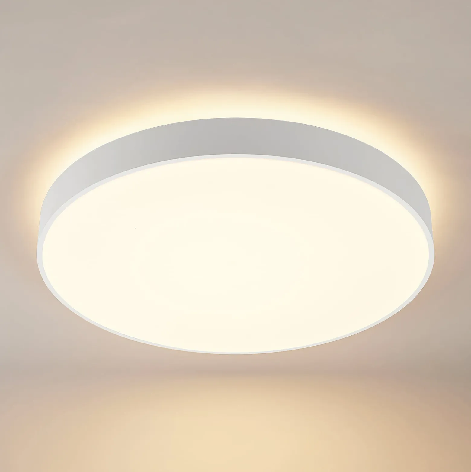 Arcchio LED-Deckenlampe Vanida, weiß, Ø 60 cm, up/down