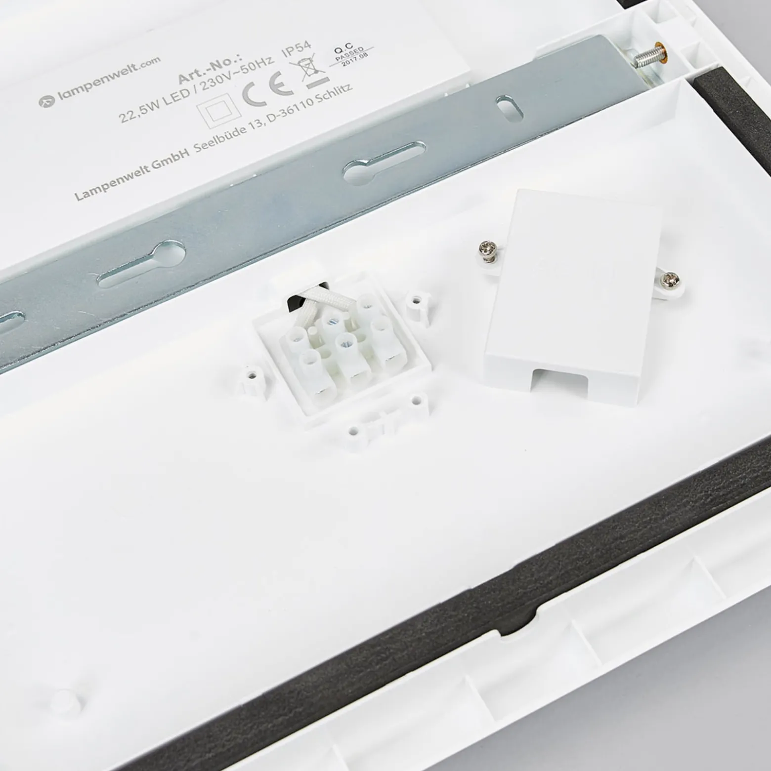 Arcchio LED-Deckenleuchte Augustin, 30 x 30 cm, weiß, IP54