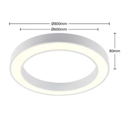 Arcchio LED-Deckenleuchte Sharelyn, Ø 80 cm, weiß, dimmbar