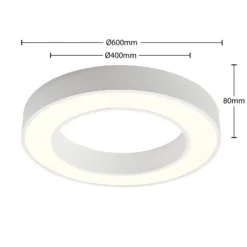 Arcchio LED-Deckenleuchte Sharelyn, Ø 60 cm, weiß, dimmbar