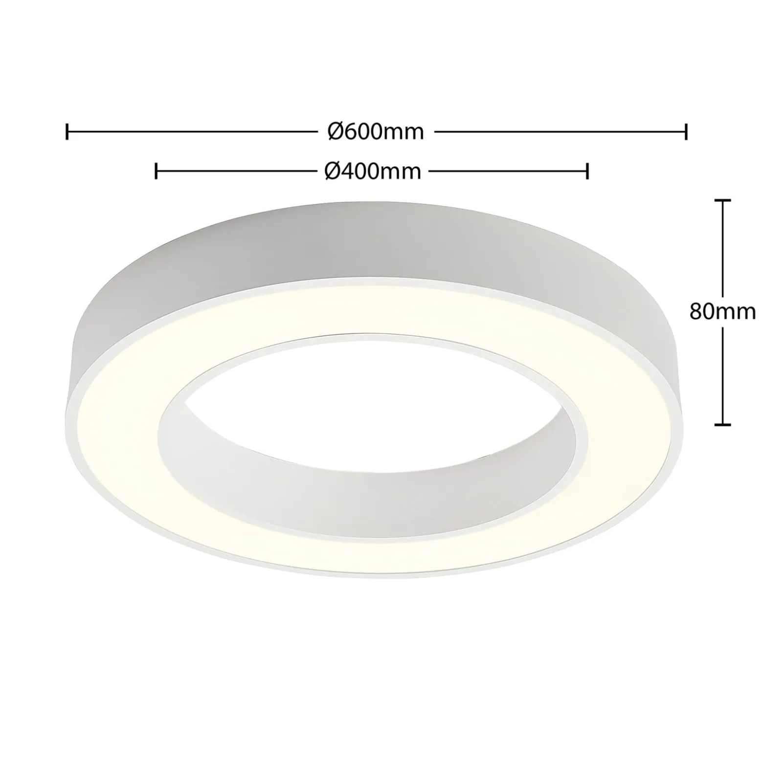 Arcchio LED-Deckenleuchte Sharelyn, Ø 60 cm, weiß, dimmbar