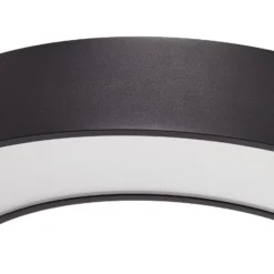 Arcchio LED-Deckenleuchte Sharelyn, Ø80 cm, schwarz, dimmbar