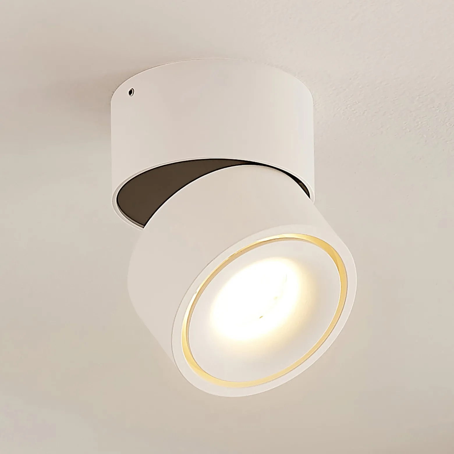 Arcchio LED-Deckenstrahler Rotari, weiß, 1-flg., 946lm