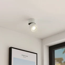 Arcchio LED-Deckenstrahler Rotari, weiß, 1-flg., 681lm