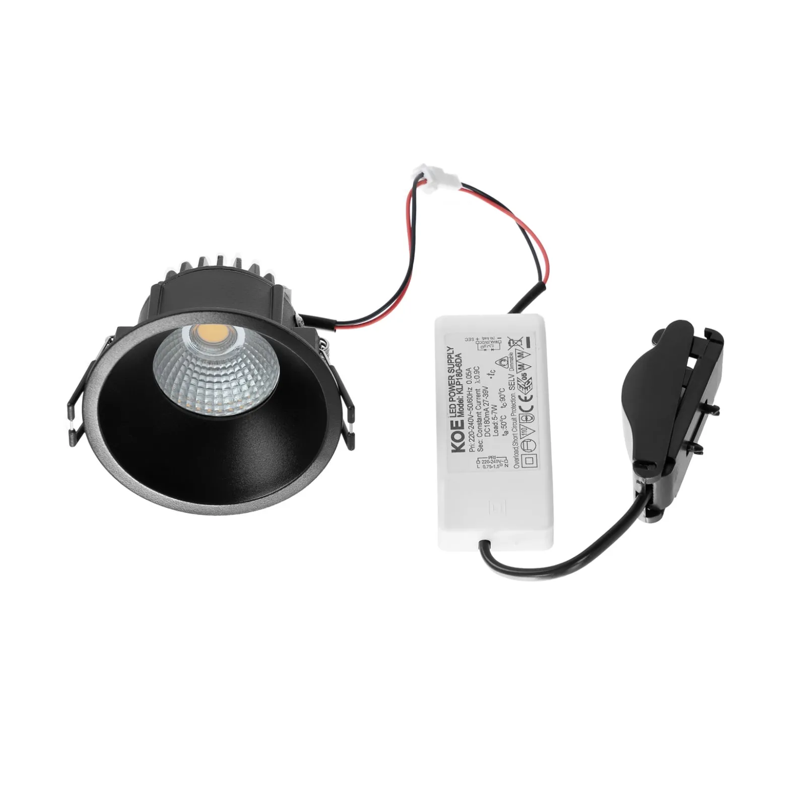 Arcchio LED-Downlight Niria, schwarz, 3.000K