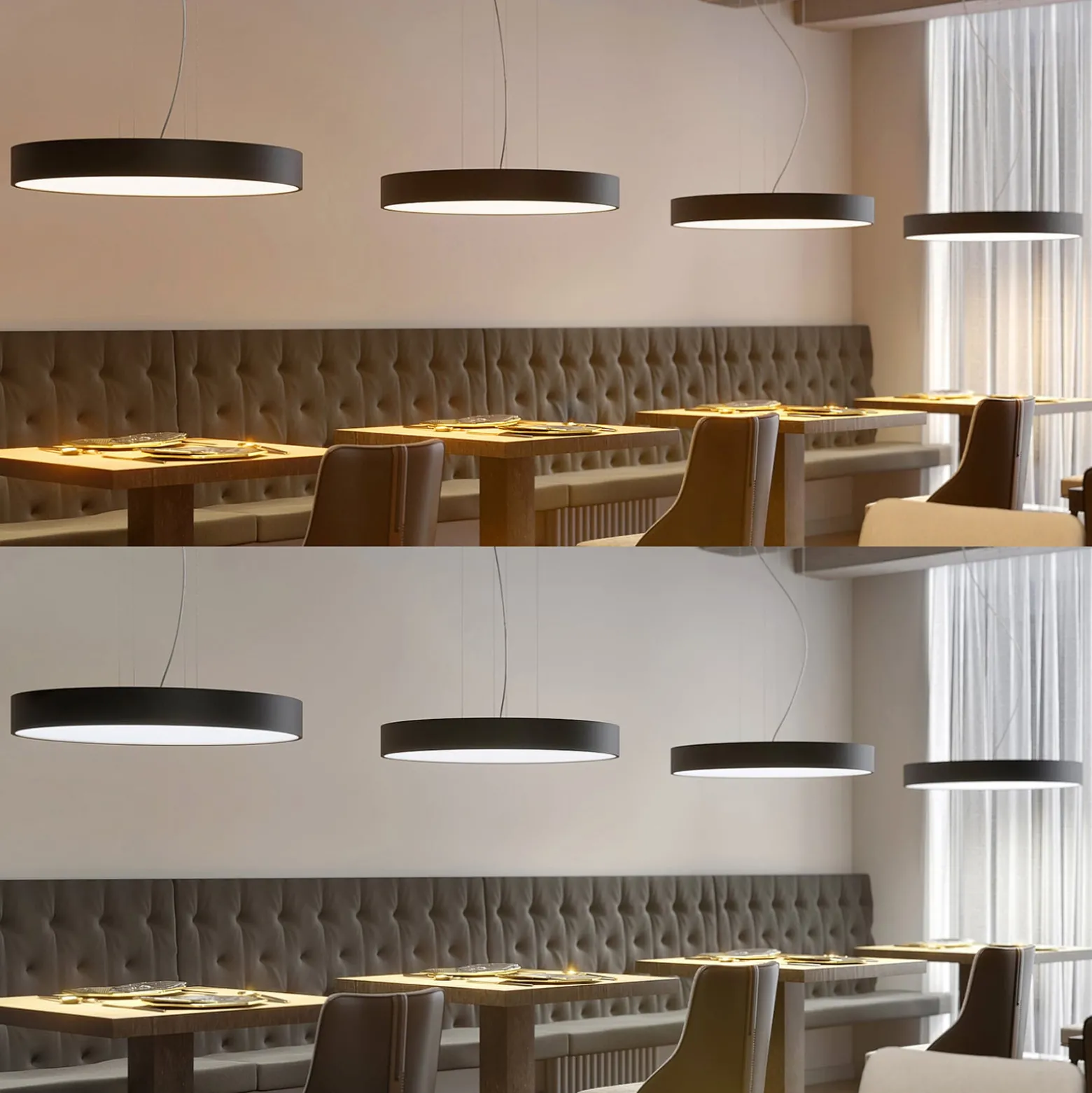 Arcchio LED-Hängelampe Noabelle, Ø 80 cm, schwarz, Metall