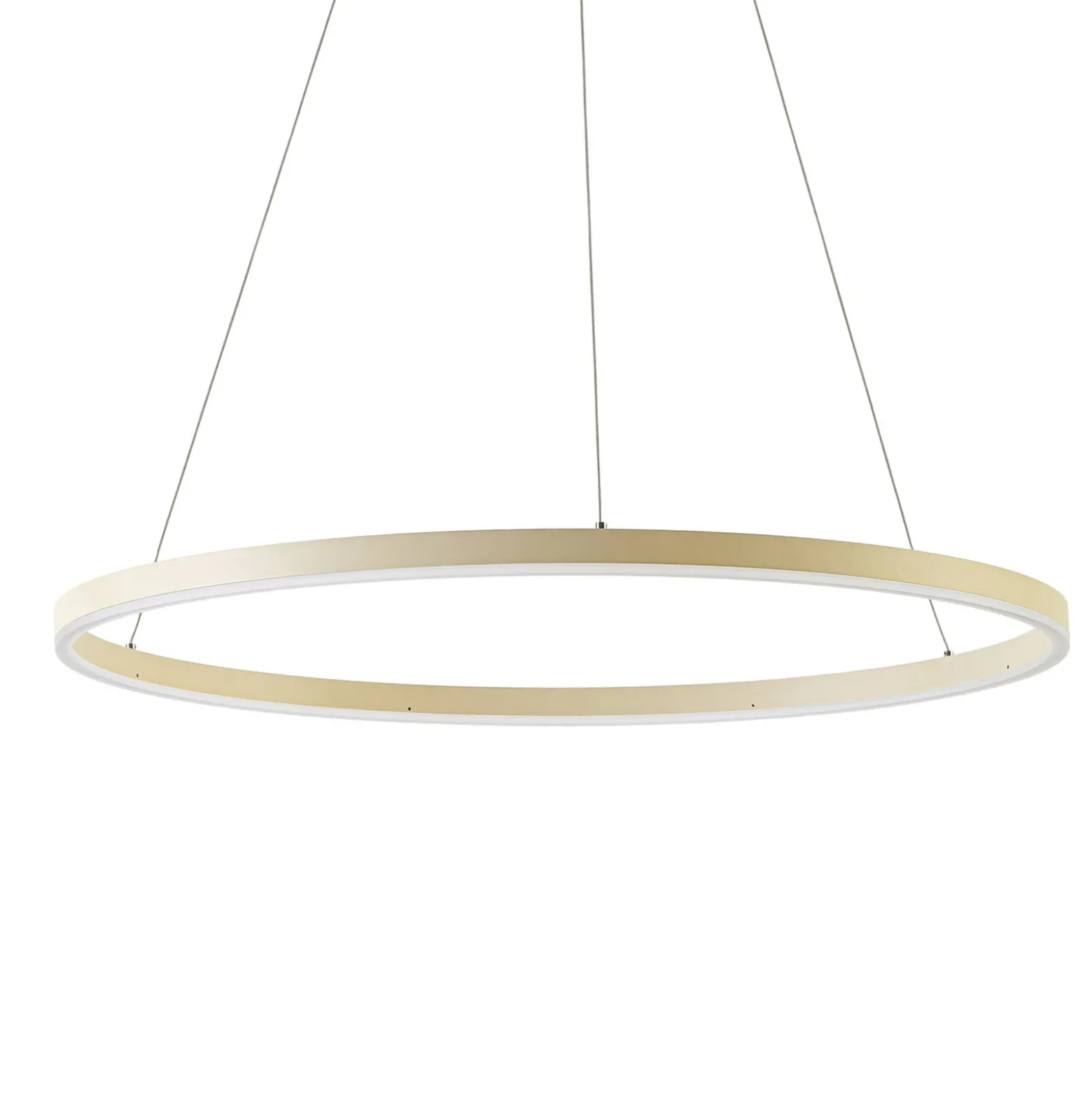 Arcchio LED-Hängeleuchte Albiona, beige, 1 Ring, Ø 80 cm