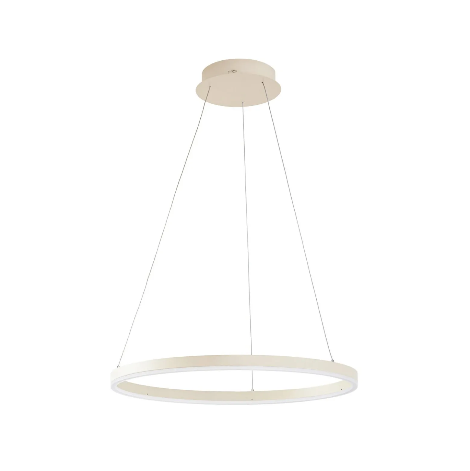 Arcchio LED-Hängeleuchte Albiona, beige, 1 Ring, Ø 60 cm