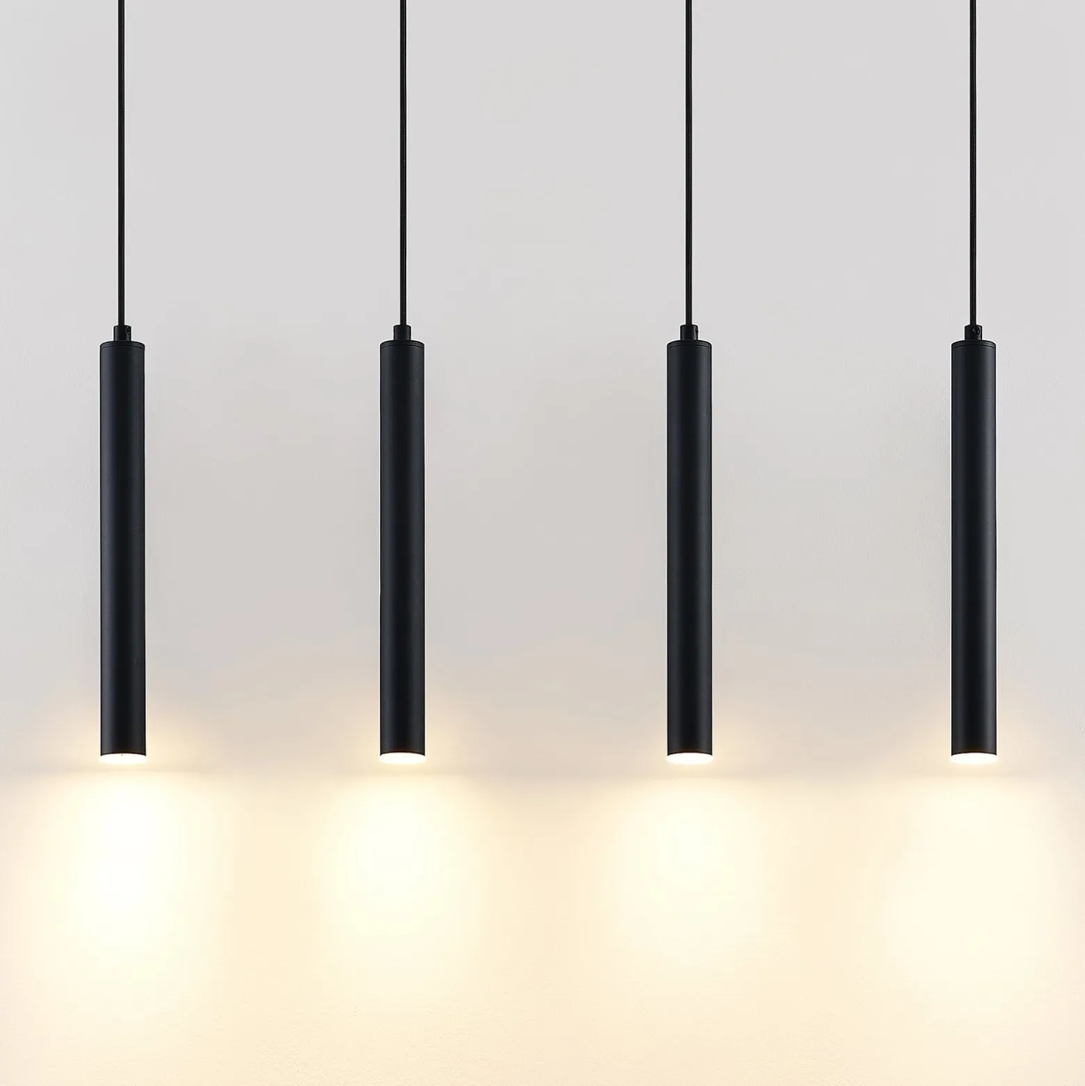 Arcchio LED-Hängeleuchte Kammeron, schwarz, Metall, 80 cm