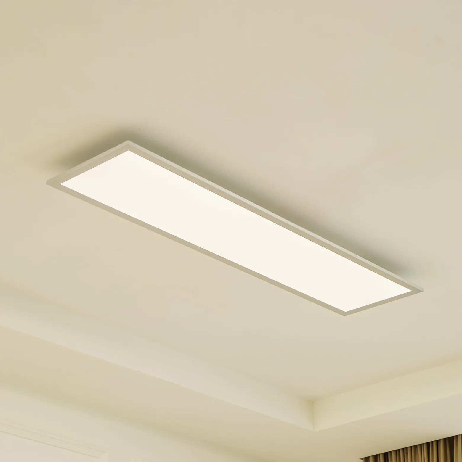 Arcchio LED-Panel Lyndra, 120 cm, silber, Alu, dimmbar, CCT