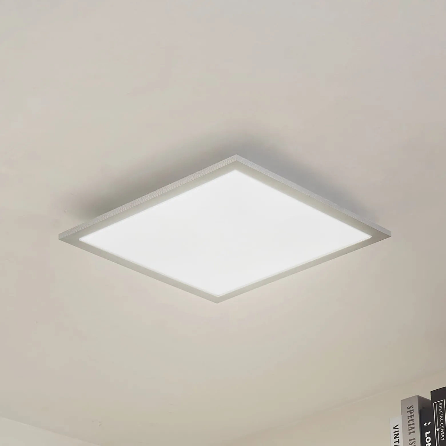 Arcchio LED-Panel Lyndra, 40 cm, silber, Alu, dimmbar, CCT