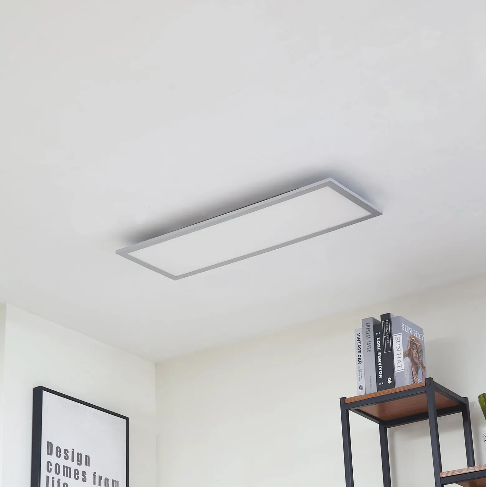 Arcchio LED-Panel Lyndra, 80 cm, silber, Alu, dimmbar, CCT