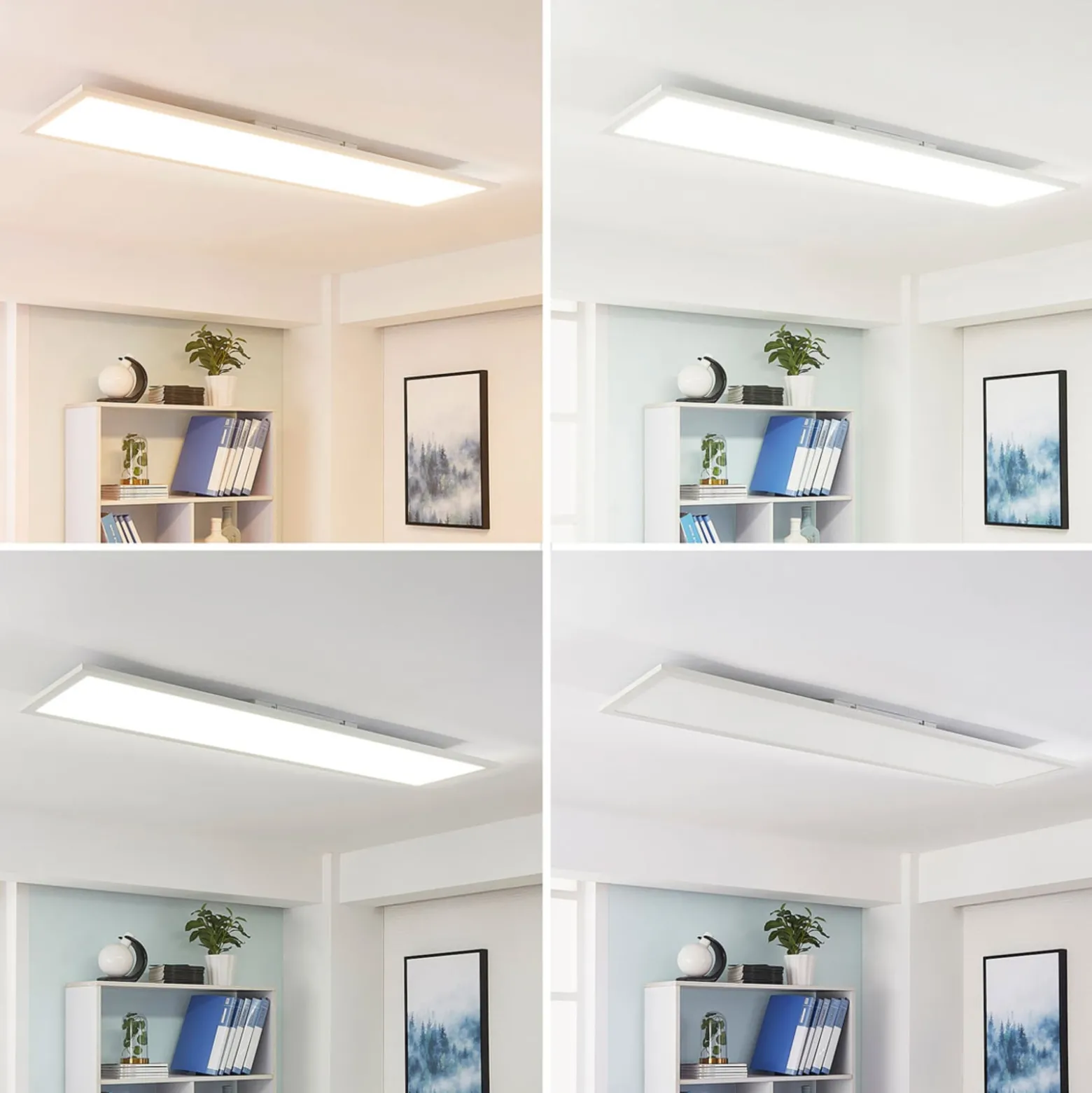 Arcchio LED-Panel Lysander, weiß, 119 cm, 55 W, CCT, dimmbar