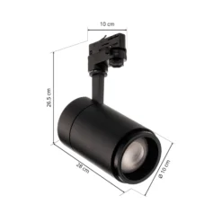 Arcchio LED-Schienenstrahler Nanna, 4000K, schwarz, DALI