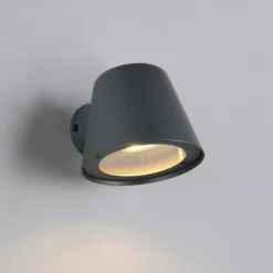 Außenwandlampe Beni, schwarz matt, Breite 11 cm, Metall