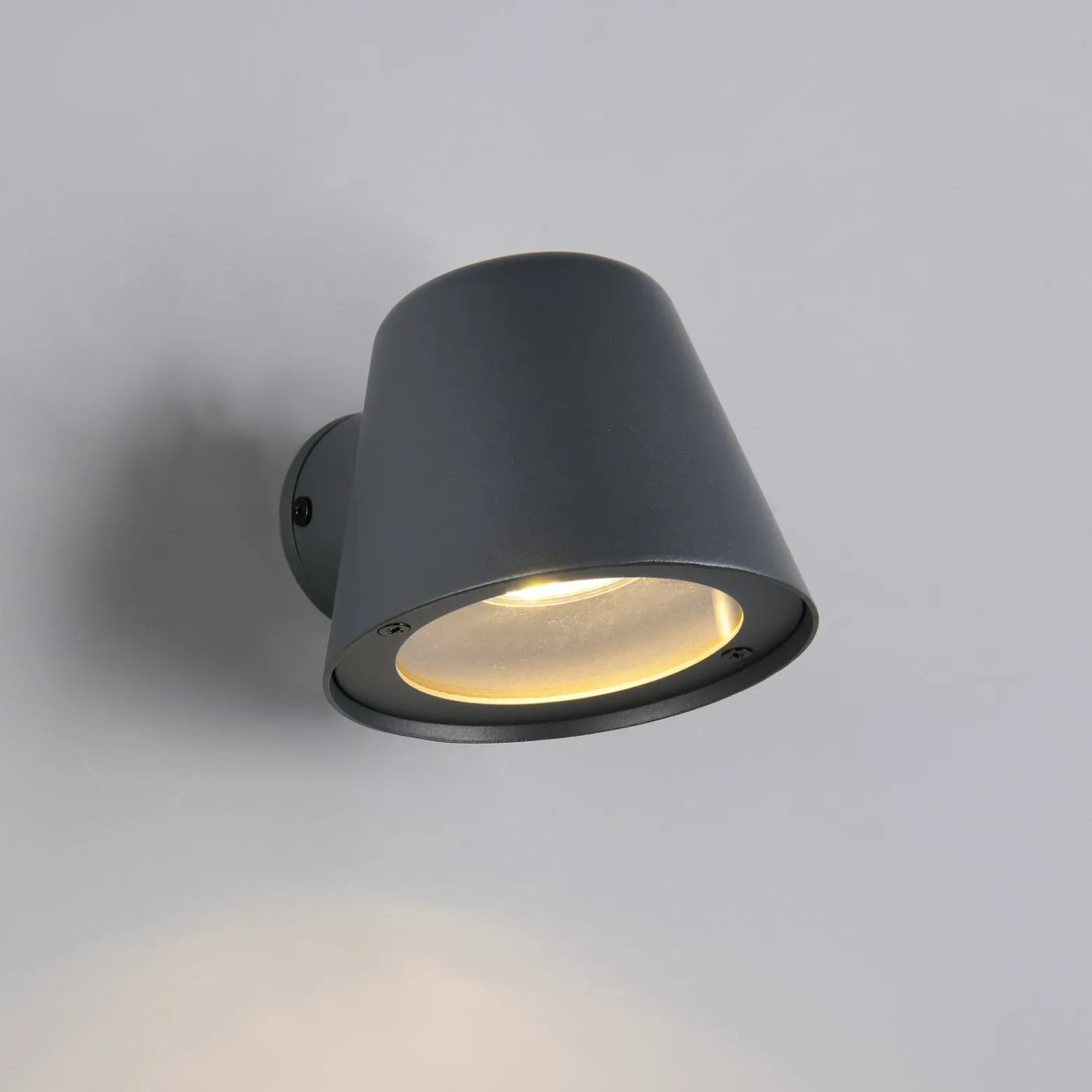 Außenwandlampe Beni, schwarz matt, Breite 11 cm, Metall