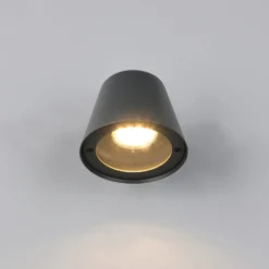 Außenwandlampe Beni, schwarz matt, Breite 11 cm, Metall