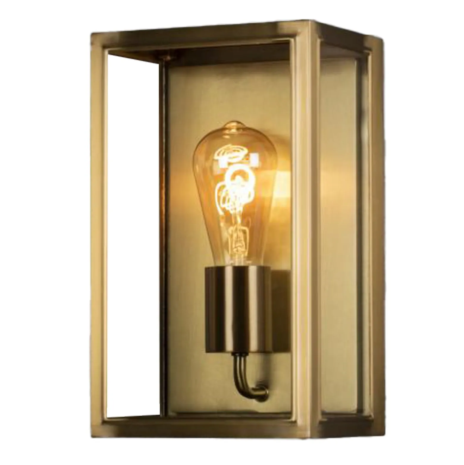 Außenwandlampe Carpi, messing, Breite 18cm