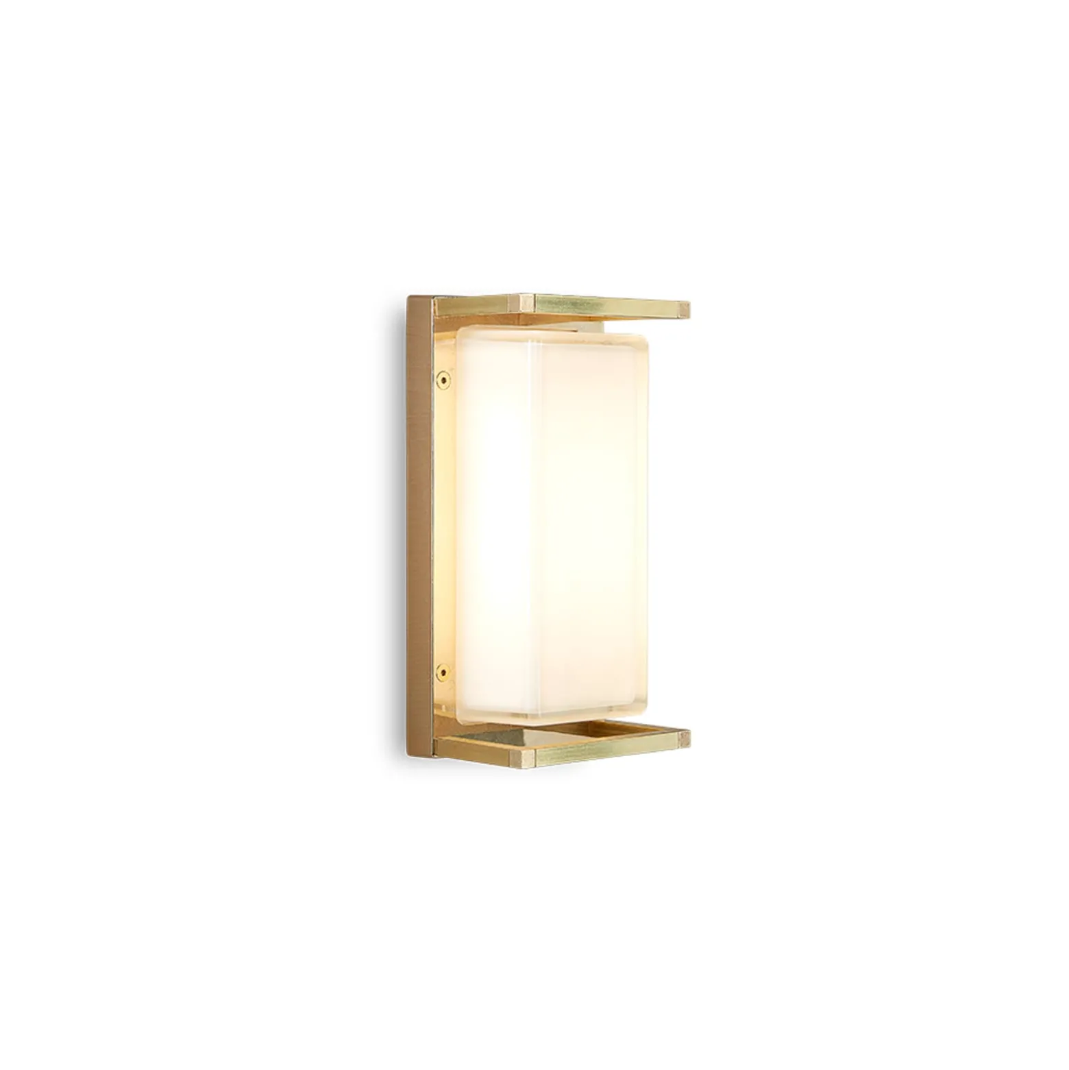 Außenwandlampe Ice Cubic 3412, messing natur