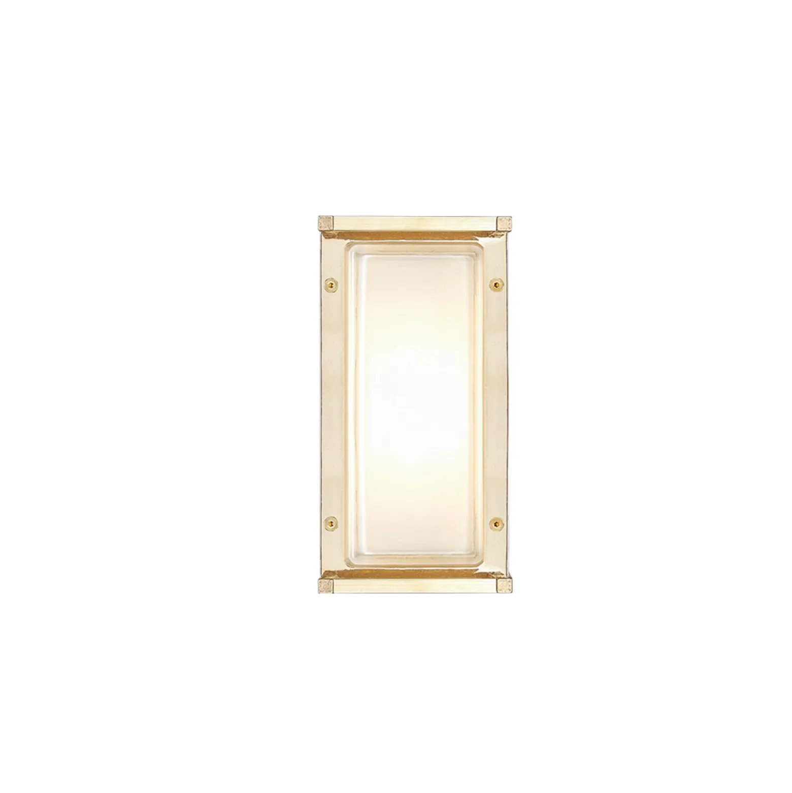 Außenwandlampe Ice Cubic 3412, messing natur