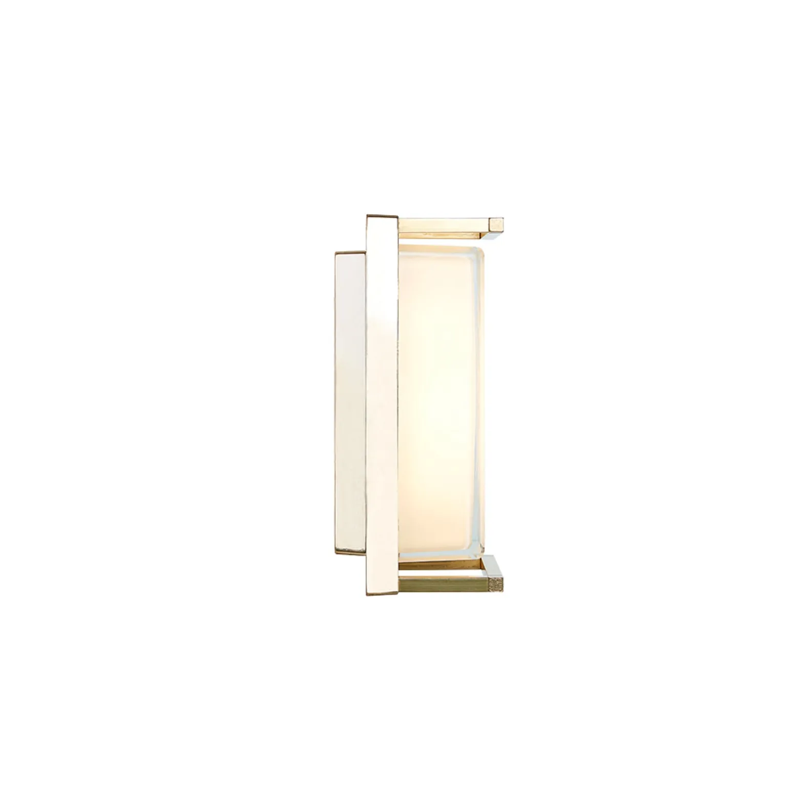 Außenwandlampe Ice Cubic 3412, messing natur