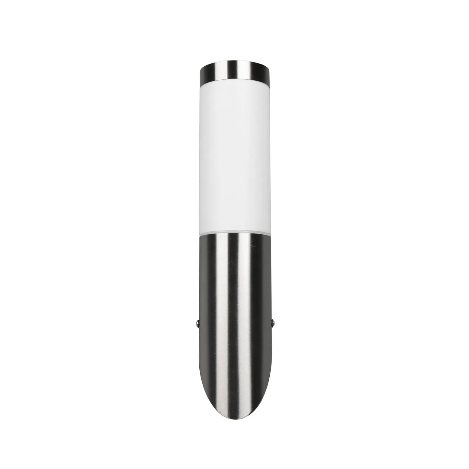 Außenwandlampe Trioto, nickelfarben, Höhe 39 cm, Edelstahl