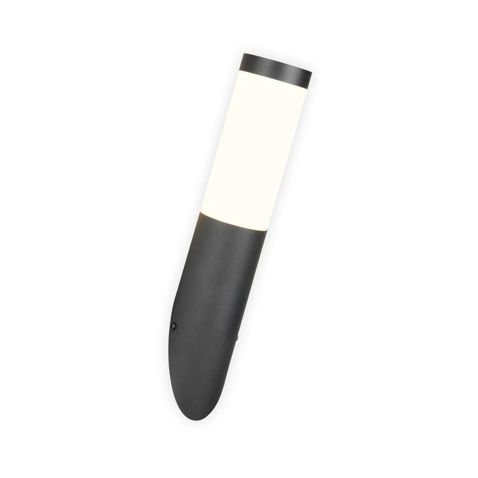 Außenwandlampe Trioto, schwarz matt, Höhe 39 cm, Edelstahl