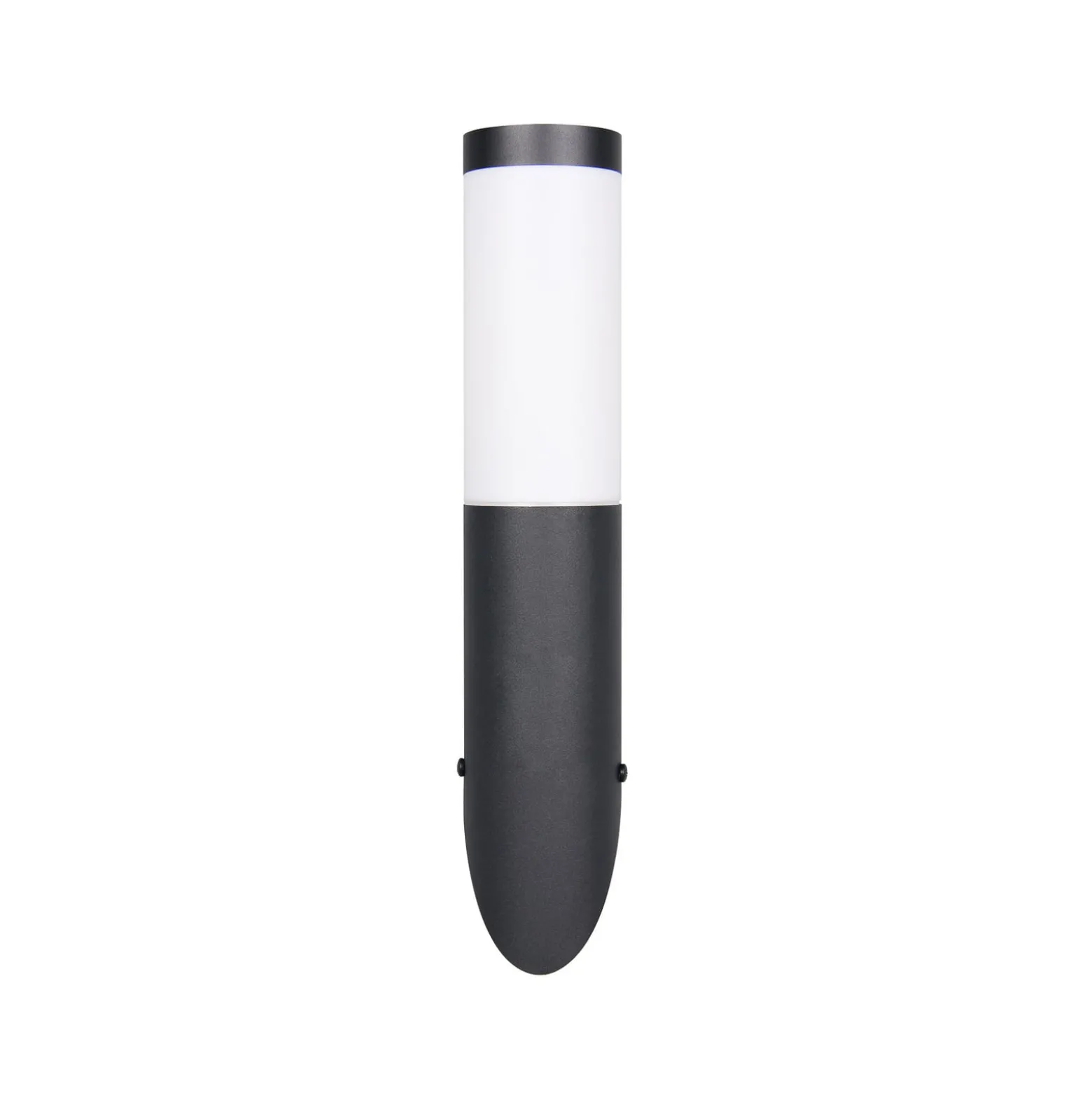 Außenwandlampe Trioto, schwarz matt, Höhe 39 cm, Edelstahl