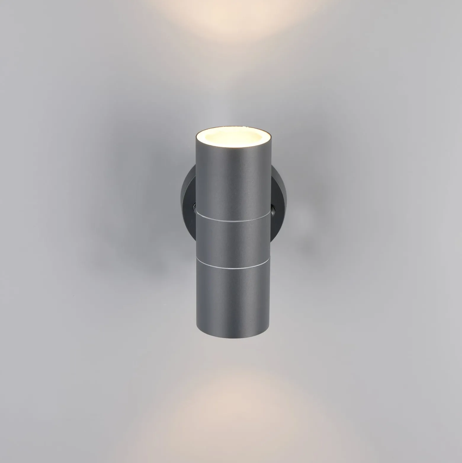 Außenwandlampe Turia, anthrazit, Höhe 16 cm, Metall