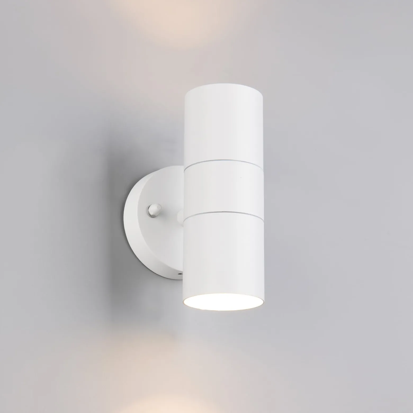 Außenwandlampe Turia, weiß matt, Höhe 16 cm, Metall