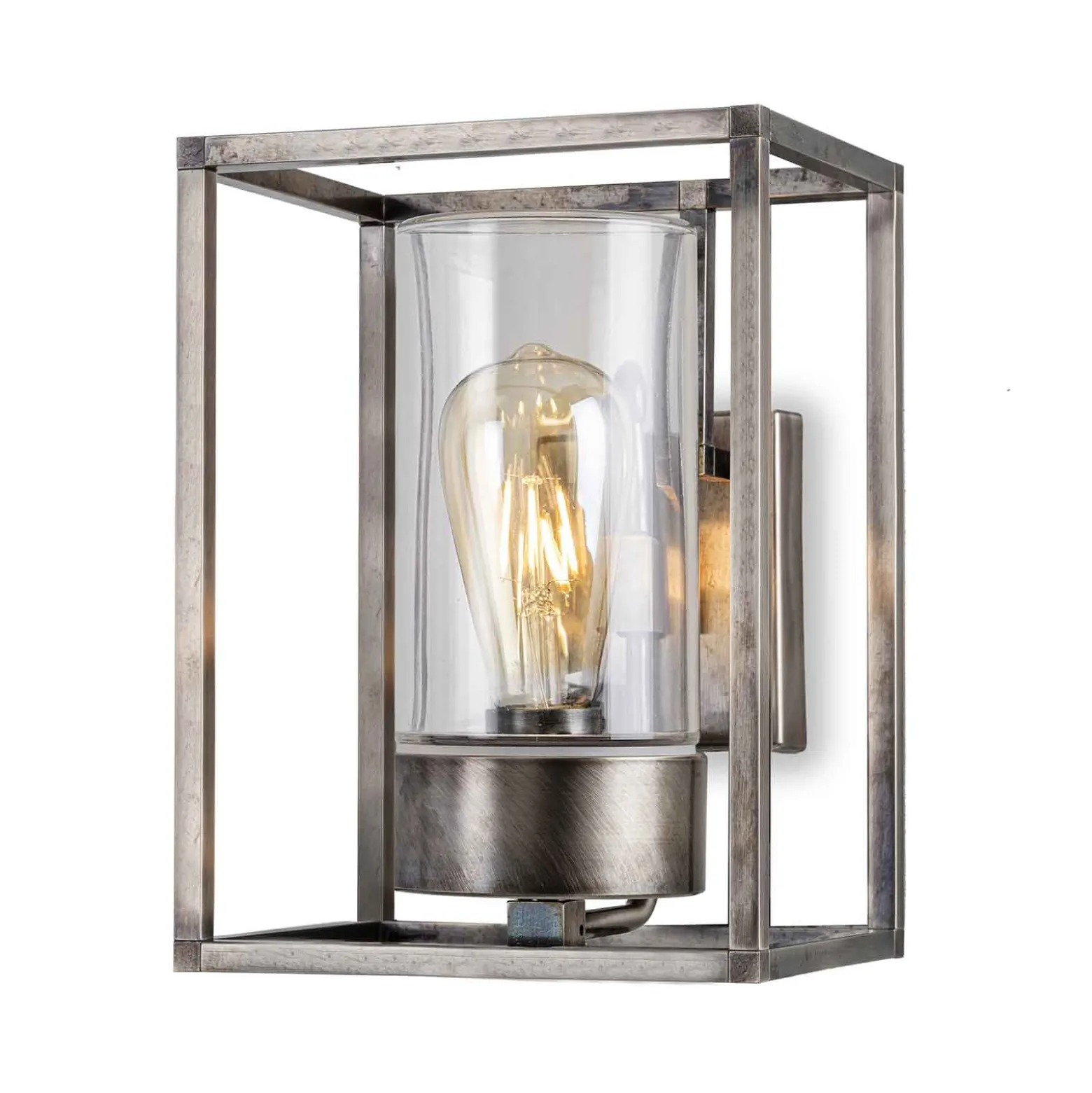 Außenwandleuchte Cubic³ 3363 nickel antik/klar