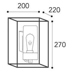 Außenwandleuchte Cubic³ 3363 nickel antik/klar
