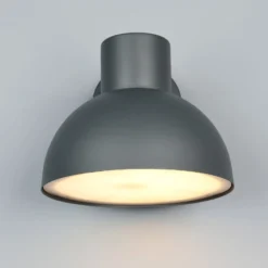Außenwandleuchte ELBE, anthrazit, Ø 20 cm, Metall, IP44