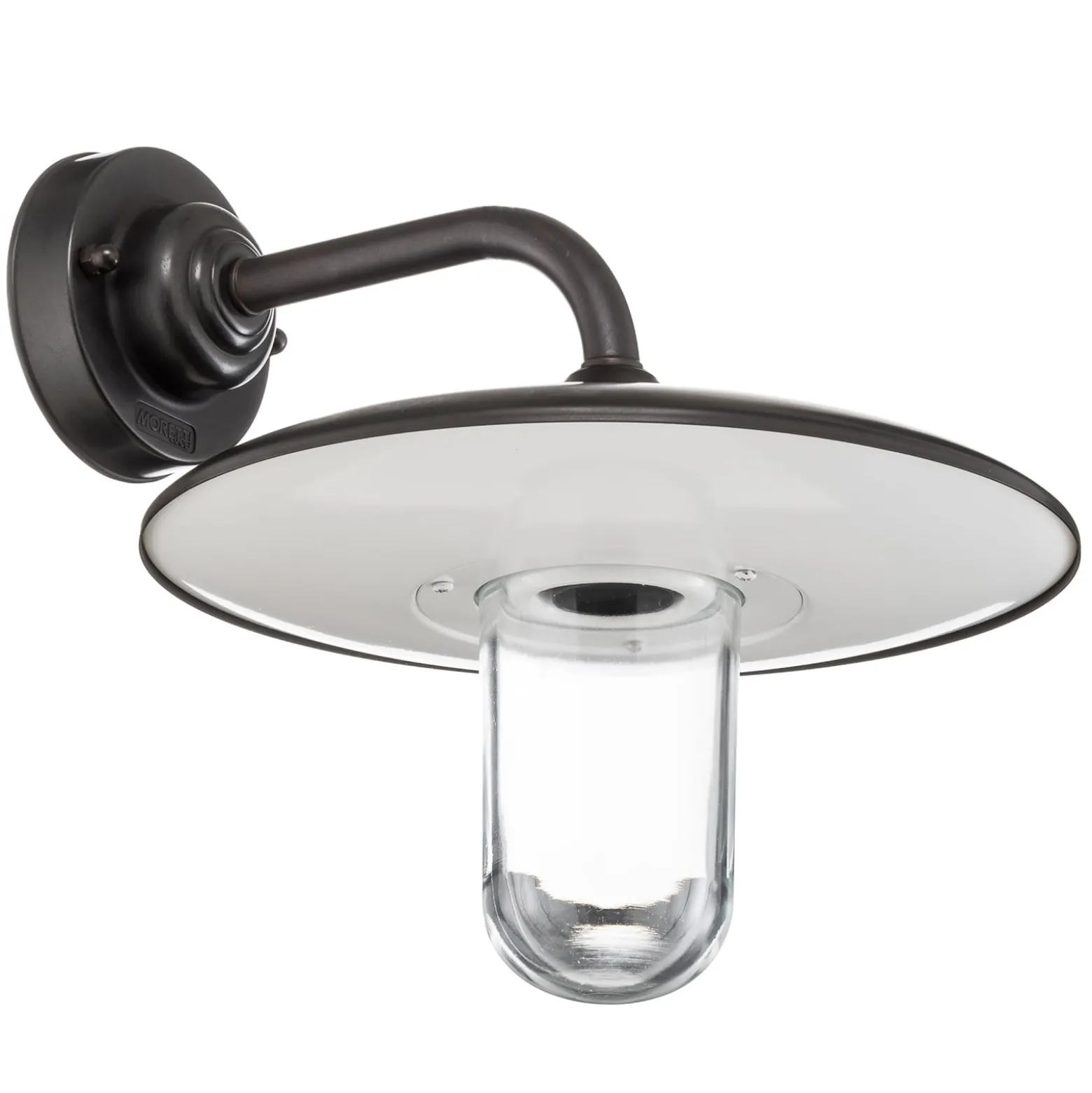 Außenwandleuchte Golfo Messing brüniert, Glas klar