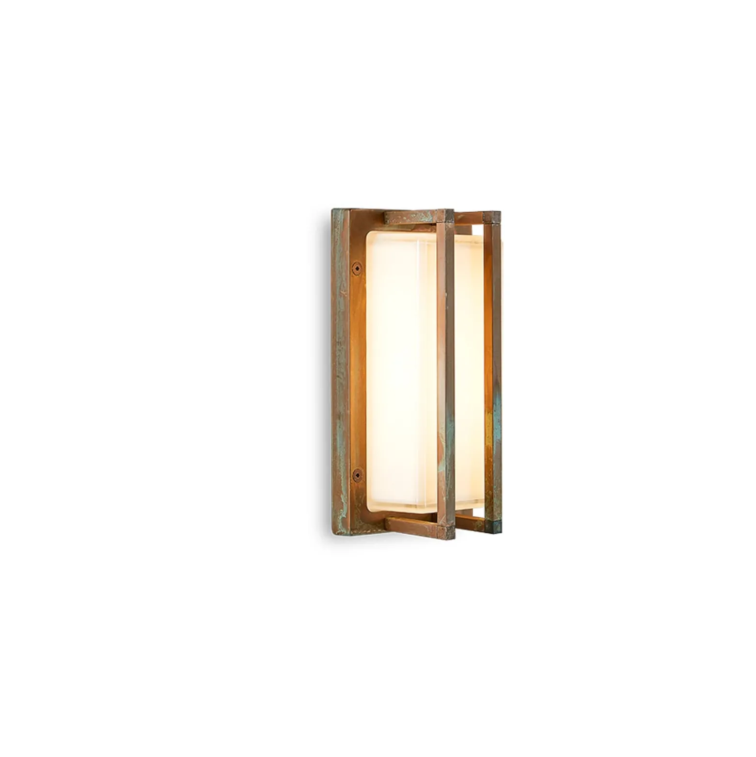 Außenwandleuchte Ice Cubic 3413, messing antik