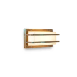Außenwandleuchte Ice Cubic 3413, messing antik